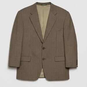 Vintage Lauren Ralph Lauren Blazer 44R Wool Houndstooth Windowpane Sport Coat